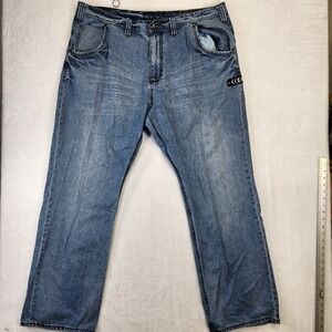 Y2K COOGI Mens Blue Denim Jeans Size 44x35 Relaxed Fit Logo Detail